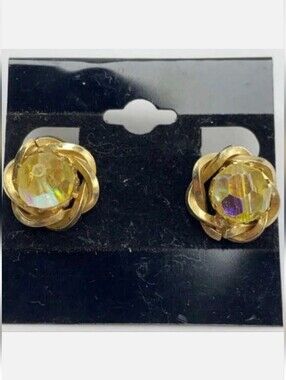 CONTINENTAL Hallmark Gold-Tone Clip-on Earrings COLLECTIBLE VINTAGE